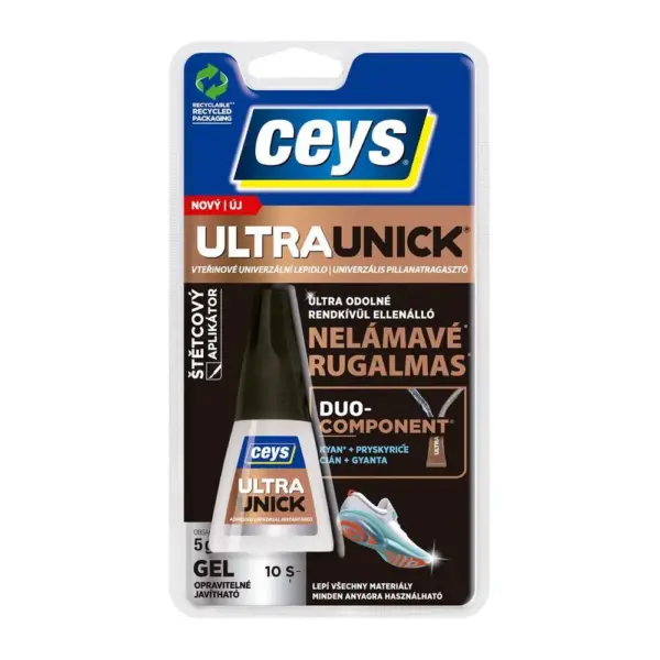<p>Gélové nelámavé sekundové lepidlo so štetcom na báze novej dvojzložkovej technológie Ceys - kombinácia sily kyanu a flexibility živice. Odolné úderom a vibráciám