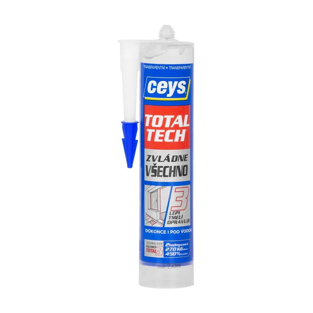 Lepidlo a tmel Total Tech je vyvinutý na báze unikátnej Polymer Total 3 technológie. Stavebný hybridný tmel na báze polyméru