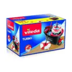 Set vedra a mopu Vileda TURBO odstraňuje viac ako 99% baktérií a vírusov LEN ZA POMOCI VODY vďaka mikrovláknam v hlavici mopu. Na dôkladné vyčistenie nie je nutné používať žiadne chemikálie.
