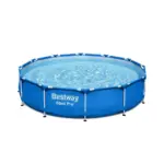 - 366 x 76 cm- Objem vody (90%) 6 473 L- Jednoduché zostavenie- Vstavaný ventil regulácia vypúšťania uľahčuje vypúšťanie pripojením ventilu záhradnej hadice- Mimoriadne pevné bočné steny tohto bazéna sú konštruované z materiálu DuraPlus™