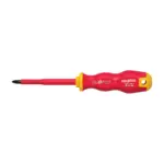 Vysoko kvalitný skrutkovač Whirlpower® 1023 je nevyhnutným nástrojom pre každého profesionálneho elektrikára. S certifikáciou DIN8764 a VDE 1000 zaručuje bezpečnosť a spoľahlivosť pri práci s elektrickými systémami. S jeho Pozidriv hlavou a dĺžkou 80 mm je ideálny pre presné a efektívne skrutkovanie.