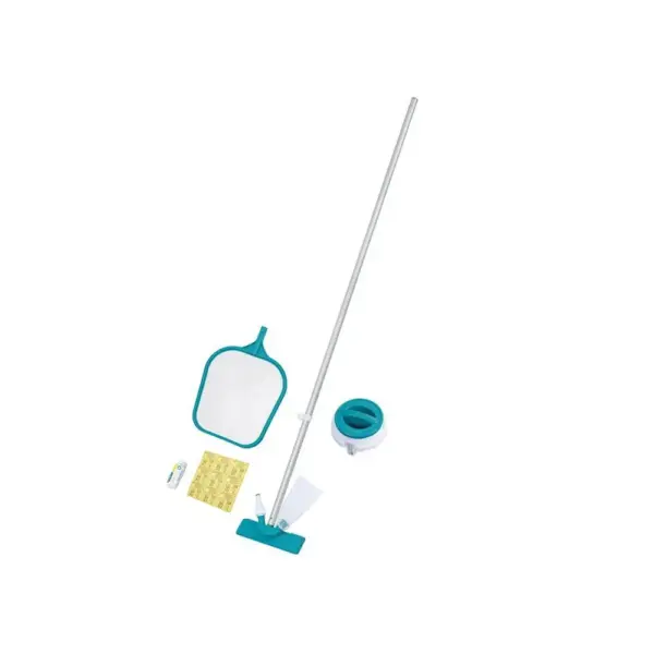 <p>Súprava na údržbu bazéna Bestway® FlowClear™ 58794 zahŕňa ľahkú tyč s vymeniteľným vysávacími a skimmerovými hlavami. Chemický plavák so zabudovanou rukavicou na manipuláciu s chemikáliami a teplomerom