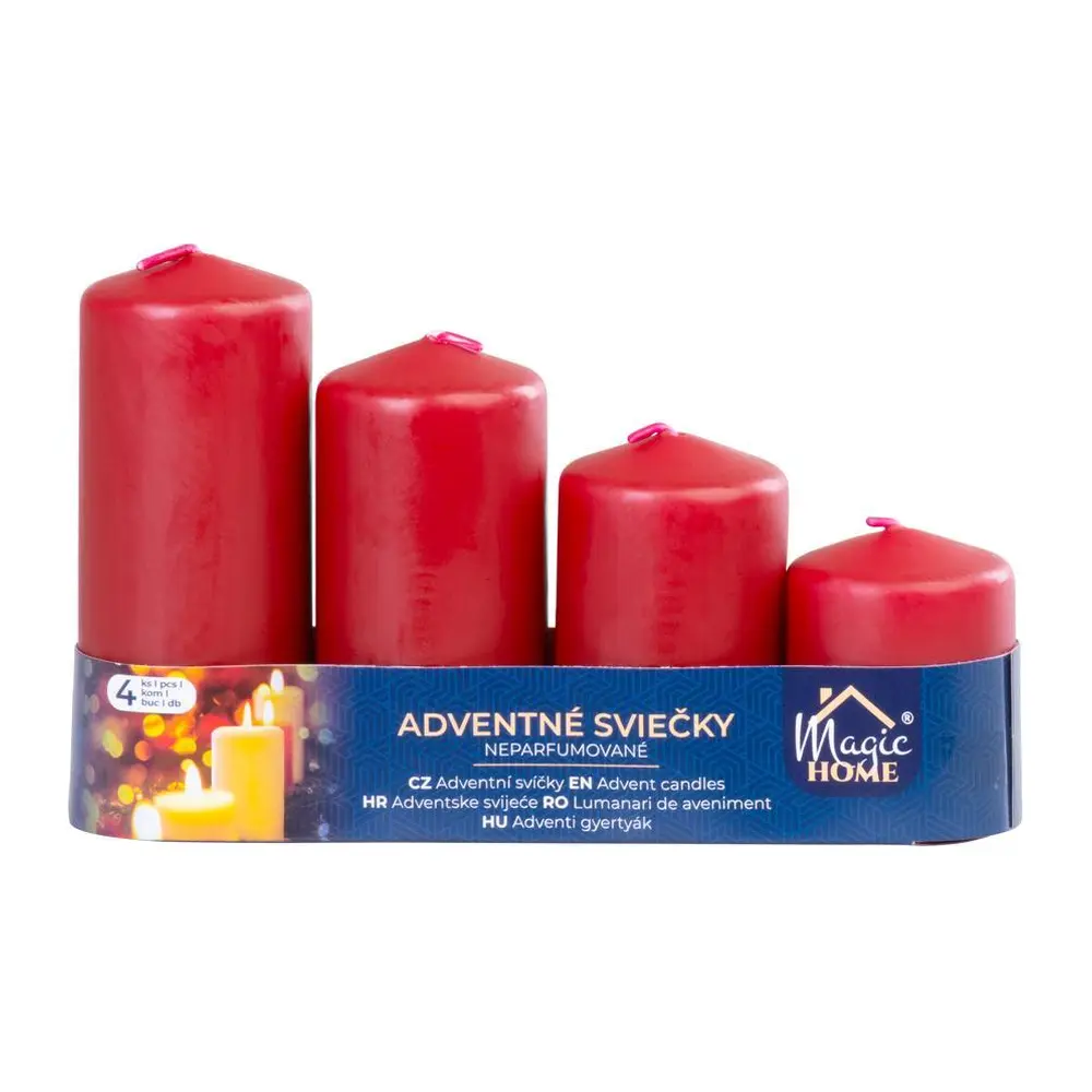 Adventné sviečky MagicHome skvele dotvoria čarovnú atmosféru Vianoc u Vás doma. Perfektne sa hodia na dotvorenie do advetných vencov či dekorácií. 4 rôzne výšky - 4
