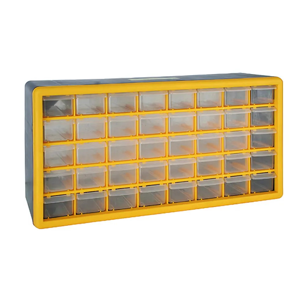 Organizér na stenu Strend Pro by nemal chýbať vo výbave vašej dielne. Pozostáva zo 40 zásuviek. Jeho rozmery sú 50x16x25 cm. Organizér je vyrobený z PVC a maximálna nosnosť je 25 kg.