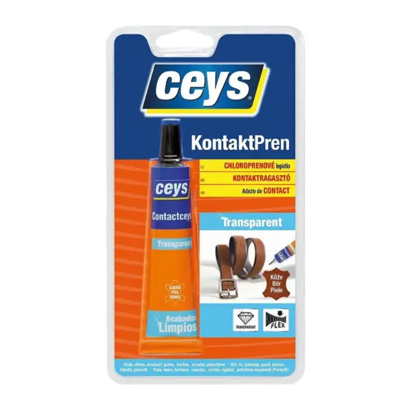 <p>Chloroprénové kontaktné lepidlo pre univerzálne spojenie materiálov. Po zaschnutí je úplne bezfarebné a vytvára neviditeľné spoje. Je pevné