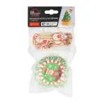 Jednorazová sada papierových košíčkov a ozdôb na špáratkách od MagicHome je ideálna na pečenie a zdobenie vianočných muffinov či cupcakes.