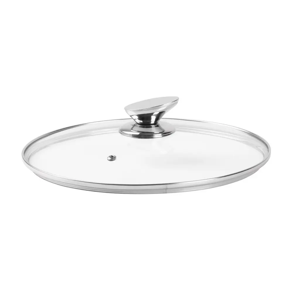Elegantná a praktická sklenená pokrievka MagicHome Black Line s priemerom 28 cm je ideálnym doplnkom do každej kuchyne. Vďaka svojmu modernému dizajnu a odolnej konštrukcii dokonale uzavrie hrnce a hrnce