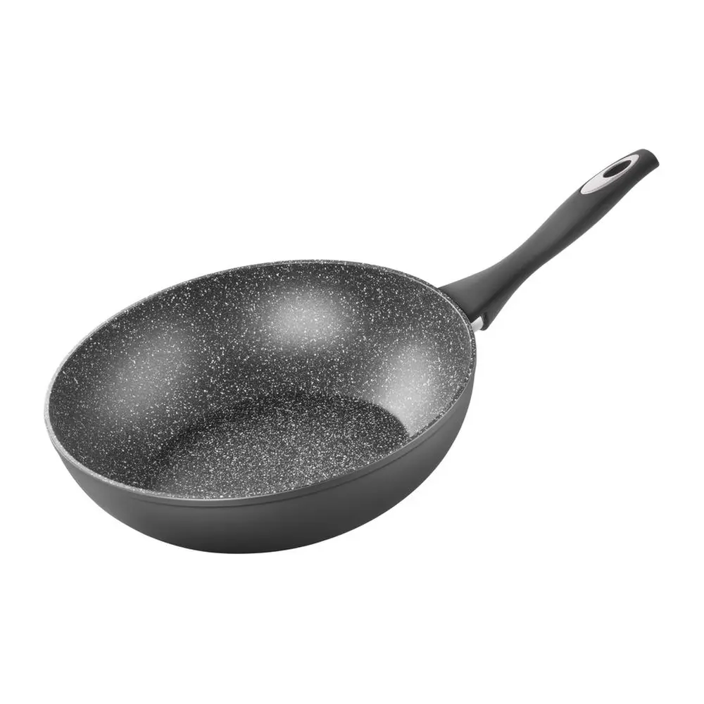 Panvica Wok MagicHome Black Line je ideálna pre prípravu lahodných ázijských jedál v pohodlí vášho domova. S jej špeciálnym povrchom a veľkosťou 28 cm vám umožní jednoducho variť