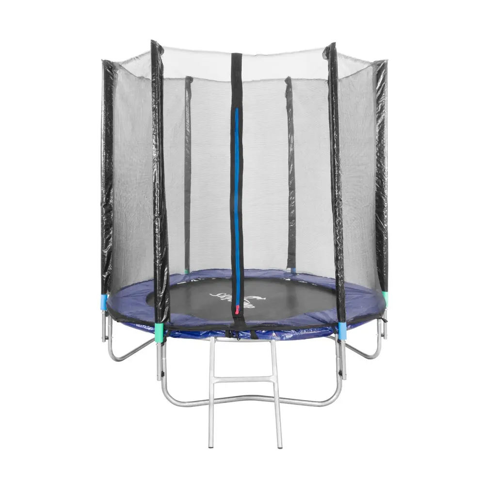S trampolínou Skipjump zažijete veľa zábavy! Trampolína je určená výlučne na domáce používanie. Je vhodná pre deti. Maximálna nosnosť trampolíny je 50 kg. Preťaženie však môže trampolínu poškodiť! Nie je vhodná ako profesionálne náčinie. Trampolína disponuje kvalitnou polypropylénovou plochou na skákanie a pevnou