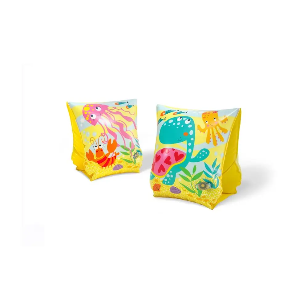 Dvojkomorové detské rukávniky  Intex® 56666 Under the sea s veselým motívom podmorského sveta. Majú jednoduchšie navliekanie na ruky a spätný ventil.