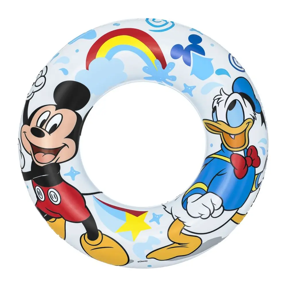 Detský nafukovací kruh je určený na použitie vo vode. Vďaka grafike Mickey&Friends zaujme každé dieťa. Je skvelou pomôckou pre deti