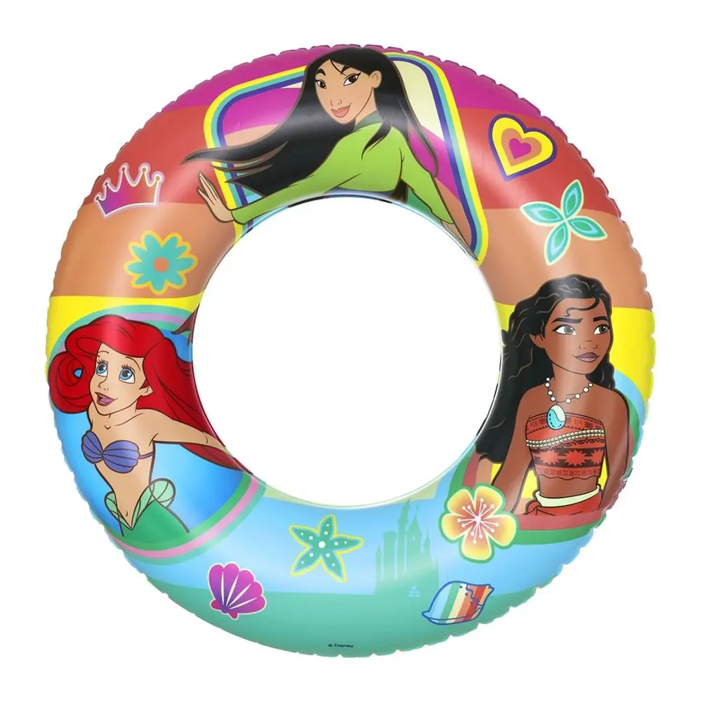 Detský nafukovací kruh je určený na použitie vo vode. Vďaka grafike Princess zaujme najmä dievčatká. Je skvelou pomôckou pre deti