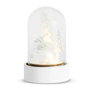 Dekorácia MagicHome Santa v skle je vkusným doplnkom vášho interiéru počas vianočných sviatkov. Je to vianočná dekorácia s LED osvetlením. Disponuje funkciou jednoduchého svietenia a spínačom ON/OFF. Dekorácia je vhodná len na vnútorné používanie. Žiarovky nie sú vymeniteľné. 