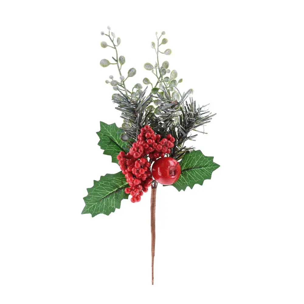 Vianočná dekorácia MagicHome vetvička s jablkom dotovorí čarokrásnu atmosféru Vianoc vo vašom domove. Farba je červená. Výška je 26 cm. Balenie obsahuje 6 kusov. 