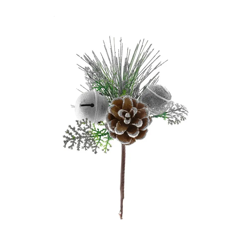 Vianočná dekorácia MagicHome vetvička s rolničkou dotvorí čarokrásnu atmosféru Vianoc vo vašom domove. Farba je strieborná. Výška je 20 cm. Balenie obsahuje 6 kusov.