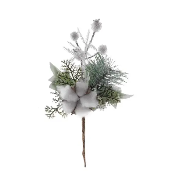 Vianočná dekorácia MagicHome vetvička s bavlnou dotvorí čarokrásnu atmosféru Vianoc vo vašom domove. Farba je biela. Výška je 25 cm. Balenie obsahuje 6 kusov.