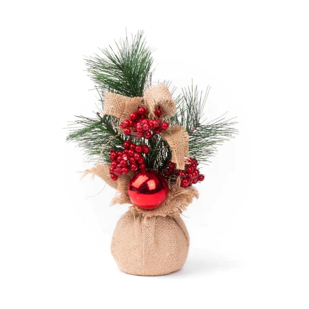 Vianočná dekorácia MagicHome vetvičky v jute s guľou dotvorí čarokrásnu atmosféru Vianoc vo vašom domove. Výška je 23 cm. Balenie obsahuje 2 kusy.