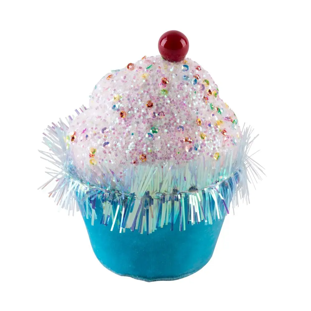 Krásna dekorácia MagicHome Candy Line závesný mafin skrášli váš domov počas vianočného obdobia. Farba je modrá. Rozmery dekorácie sú 7x7x11 cm.