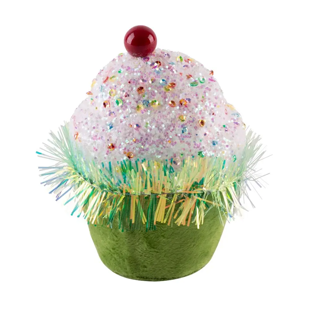 Krásna dekorácia MagicHome Candy Line závesný mafin skrášli váš domov počas vianočného obdobia. Farba je zelená. Rozmery dekorácie sú 7x7x11 cm.