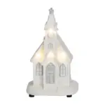 Dekorácia MagicHome biely kostol je vkusným doplnkom vášho interiéru počas vianočných sviatkov. Je to vianočná dekorácia s LED osvetlením. Farba LED je teplá biela a počet LED je 4. Disponuje funkciou jednoduchého svietenia a spínačom ON/OFF. Napájanie zabezpečujú 2 x AAA batérie