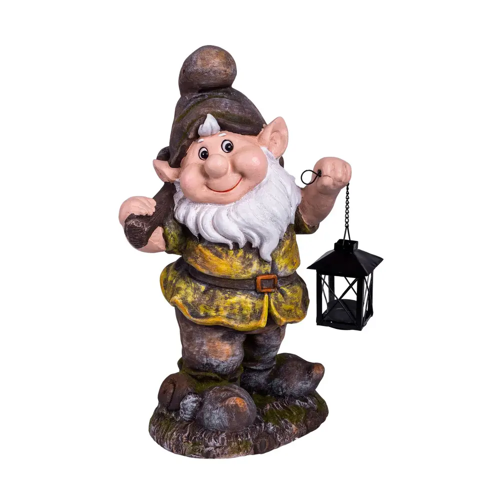 Keramická dekorácia MagicHome Trpaslík s lampášikom  ozdobí každú záhradu