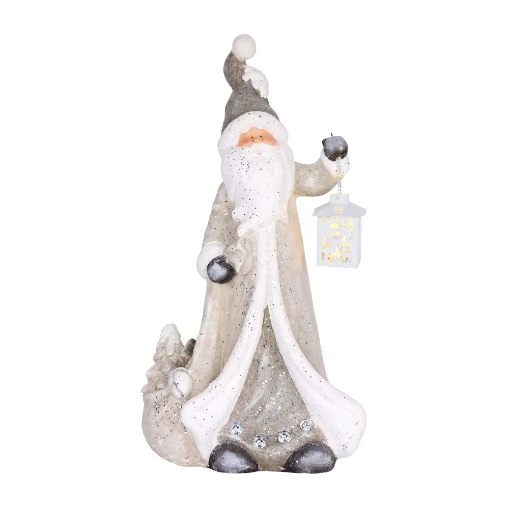 Krásna veľká dekorácia MagicHome Santa s lampášom skrášli Váš domov počas vianočného obdobia. Dekorácia svieti