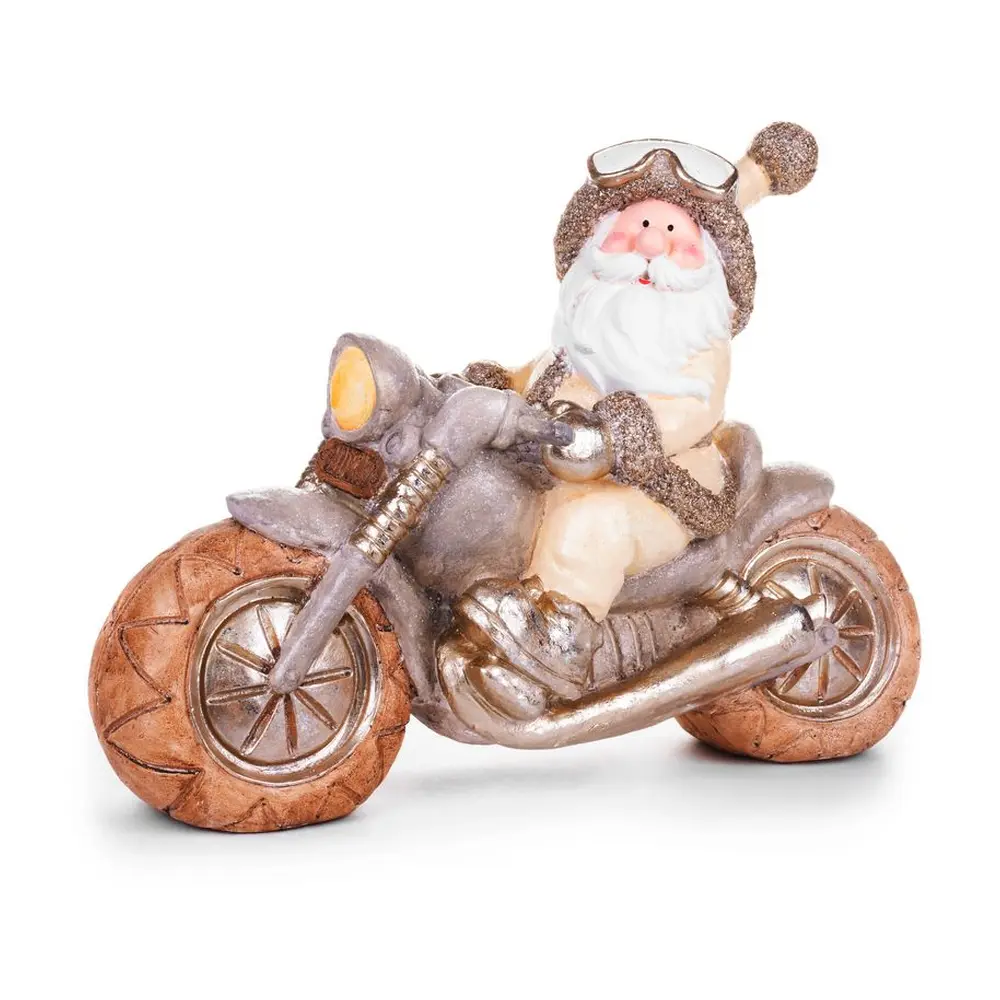 Krásna veľká dekorácia MagicHome Santa na motorke skrášli Váš domov počas vianočného obdobia.Materiál: keramika. Rozmery: 47x18