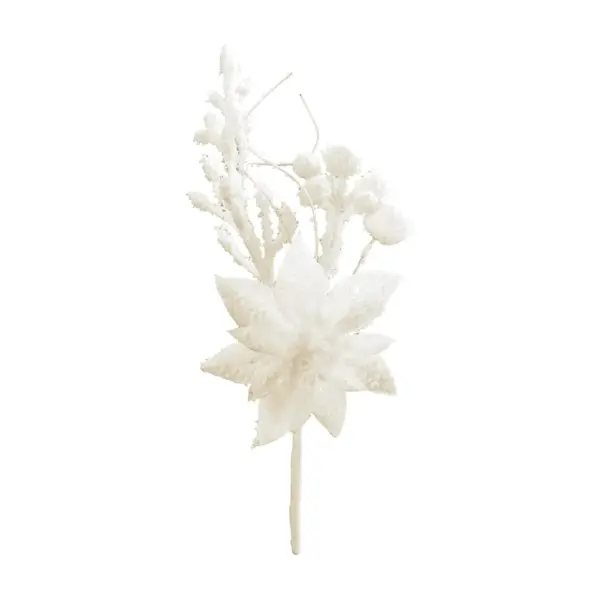 Vianočná dekorácia MagicHome vetvička s kvetom poinsettia dotvorí čarokrásnu atmosféru Vianoc vo vašom domove. Farba je biela. Výška je 19 cm. Balenie obsahuje 6 kusov.