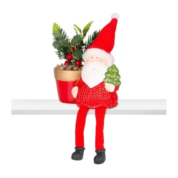 Krásna dekorácia MagicHome Santa s kvetináčom skrášli váš domov počas vianočného obdobia. Dekorácia je vyrobená z terakoty. Rozmery sú 12