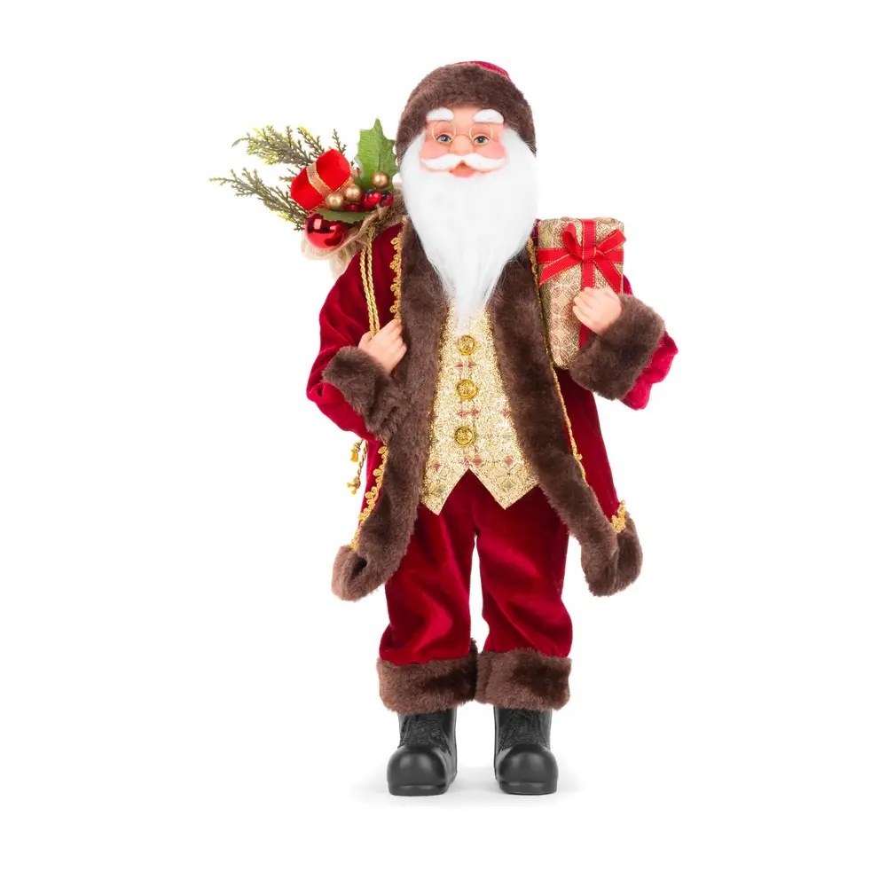 Dekorácia MagicHome Santa s darčekmi je vkusným doplnkom vášho interiéru počas vianočných sviatkov. Dekorácia je vyhotovená z plastu