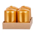 Sviečka MagicHome je krásnym doplnkom do vášho domova. Zažijete s ňou príjemné chvíle pri hrejivom plameni. Farba je zlatá. Jej rozmer je 4x6 cm.