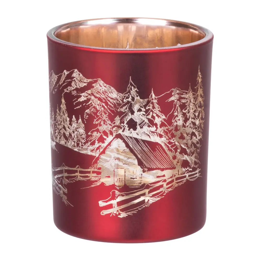 Svietnik MagicHome je krásnym doplnkom do vášho domova. Farba svietnika je červená s motívom krajinky. Rozmer svietnika je 6x7 cm a je vyrobený zo skla. Balenie obsahuje 4 ks. 