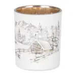 Svietnik MagicHome je krásnym doplnkom do vášho domova. Farba svietnika je biela s motívom krajinky. Rozmer svietnika je 6x7 cm a je vyrobený zo skla. Balenie obsahuje 4 ks. 