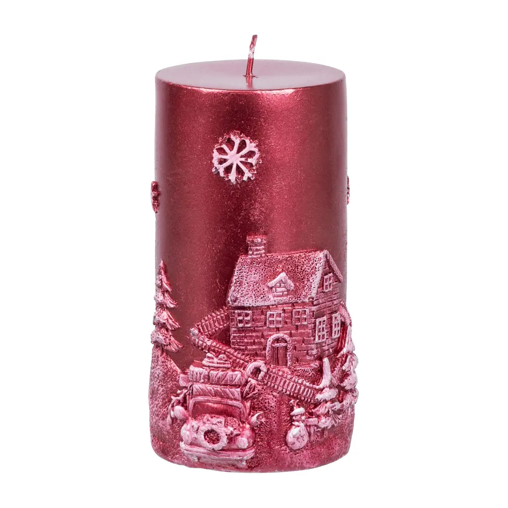 Sviečka MagicHome je krásnym doplnkom do vášho domova. Zažijete s ňou príjemné chvíle pri hrejivom plameni. Farba je červená s motívom krajinky. Rozmer je 7x12