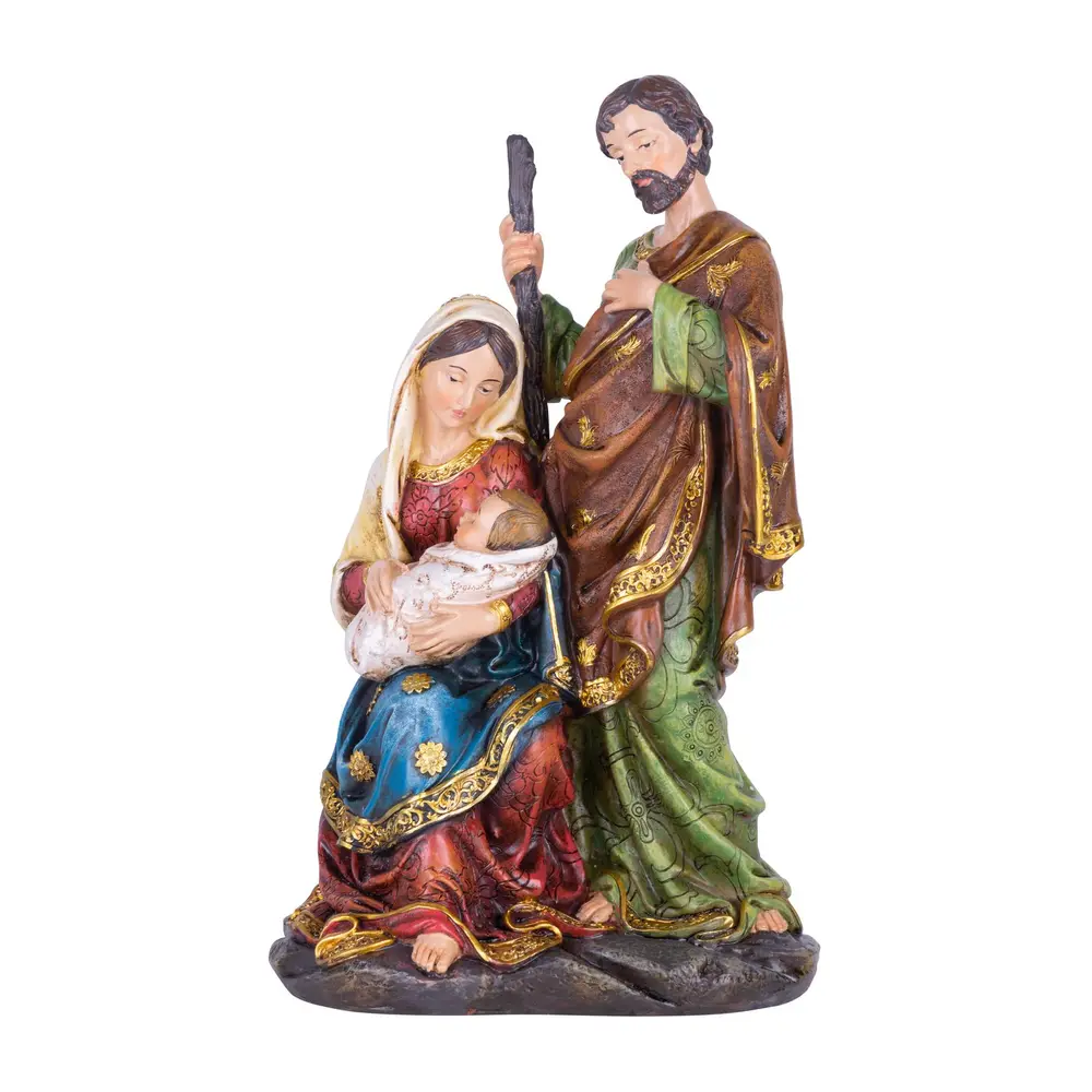 Krásna dekorácia MagicHome Svätá rodinka skrášli váš domov počas obdobia. Dekorácia je vyrobená z polyresinu a jej rozmery sú 15x11x25 cm.