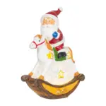 Krásna dekorácia MagicHome santa na koni skrášli váš domov počas vianočného obdobia. Je to vianočná dekorácia s LED osvetlením. Farba LED je teplá biela a počet LED je 2. Disponuje funkciou jednoduchého svietenia a spínačom ON/OFF. Dekorácia slúži len na vnútorné používanie. Napájanie zabezpečujú 2 x LR44 batérie
