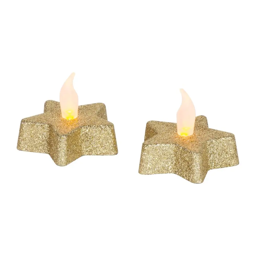 Sviečka MagicHome zlatá hviezda je vkusným doplnkom vášho interiéru počas vianočných sviatkov. Farba LED je teplá biela a počet LED je 1. Menovité napätie reťazca je 3 V a menovitý príkon reťazca je 0