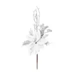 Vianočná dekorácia MagicHome vetvička s kvetom dotvorí čarokrásnu atmosféru Vianoc vo vašom domove. Farba je strieborná. Výška je 27 cm. Balenie obsahuje 6 ks.