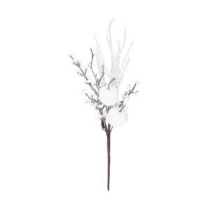 Vianočná dekorácia MagicHome vetvička s bobuľkami a jabĺčkami dotvorí čarokrásnu atmosféru Vianoc vo vašom domove. Farba je biela. Výška je 32 cm. Balenie obsahuje 6 ks.
