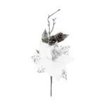 Vianočná dekorácia MagicHome vetvička s kvetom poinsettia dotvorí čarokrásnu atmosféru počas Vianoc vo vašom domove. Farba je biela. Výška je 34 cm. Balenie obsahuje 6 ks.
