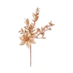 Vianočná dekorácia MagicHome vetvička s kvetom poinsettia a bobuľkami dotvorí čarokrásnu atmosféru Vianoc vo vašom domove. Farba je zlatá. Výška je 24 cm. Balenie obsahuje 6 ks.