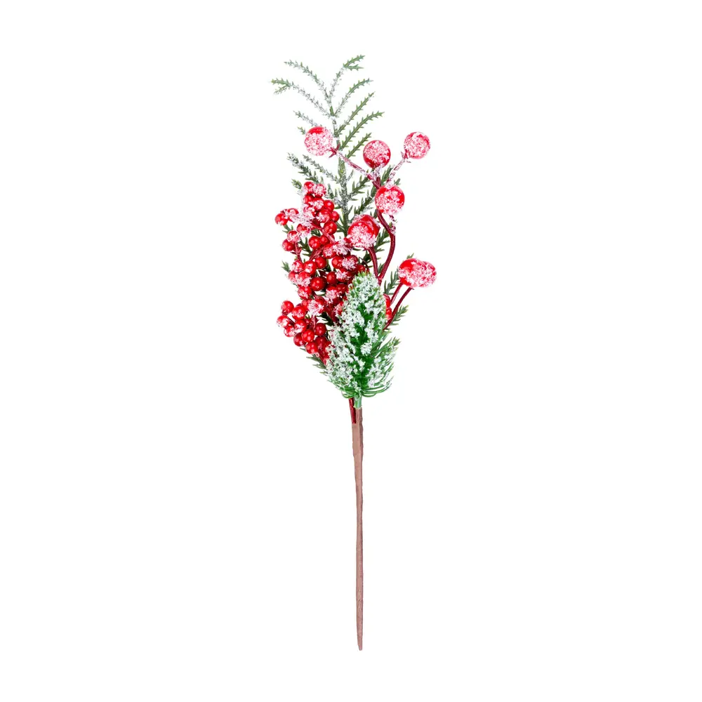 Vianočná dekorácia MagicHome vetvička s bobuľkami a efektom mrazu dotvorí čarokrásnu atmosféru Vianoc vo vašom domove. Farba je červená. Výška je 29 cm. Balenie obsahuje 6 ks.