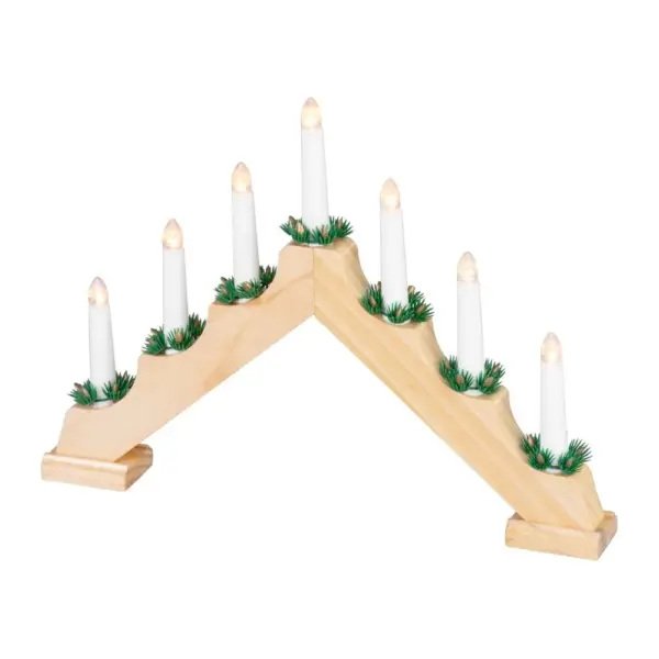 <p>Svietnik MagicHome je vkusným doplnkom vášho interiéru počas vianočných sviatkov. Je to vianočná dekorácia s LED osvetlením. Farba LED je teplá biela a počet LED je 7. Disponuje funkciou jednoduchého svietenia. Stupeň ochrany je IP20 a dekorácia je vhodná do interiéru. Menovité napätie je 3 V a menovitý príkon je 0