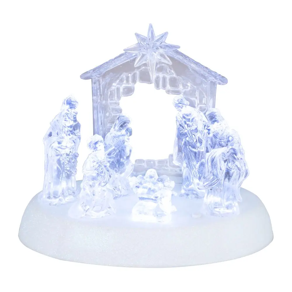 Dekorácia MagicHome Betlehem je vkusným doplnkom vášho interiéru počas vianočných sviatkov. Je to vianočná dekorácia s LED osvetlením a melódiami. Farba 7xLED je studená biela. Disponuje funkciou jednoduchého svietenia a spínačom ON/OFF. Napájanie zabezpečujú 3 x AAA batérie