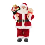 Dekorácia MagicHome Santa s darčekmi a medvedíkom je vkusným doplnkom vášho interiéru počas vianočných sviatkov. Dekorácia je vyhotovená z plastu