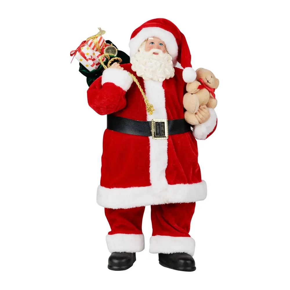 Dekorácia MagicHome Santa s darčekmi a medvedíkom je vkusným doplnkom vášho interiéru počas vianočných sviatkov. Dekorácia je vyhotovená z plastu