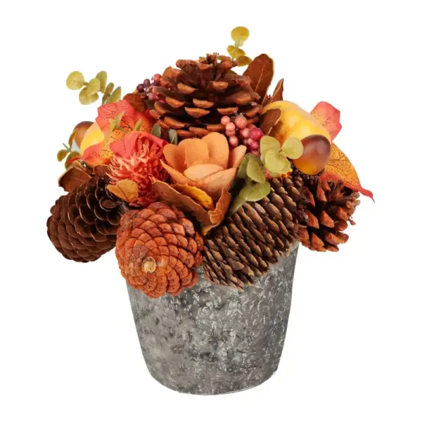<p>Ikebana MagicHome Nature by nemala chýbať vo vašom interiéri počas jesenných mesiacov. Farba ikebany je oranžová s betonovým vzhľadom podstavca.</p>