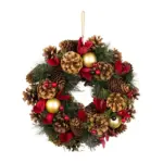 Vytvorte si sviatočnú atmosféru s adventným vencom MagicHome. Tento prírodný veniec s rozmermi 30x8 cm v živých červených tónoch je zdobený krásnymi červenými kvetmi