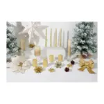 8x8 cm sú v nádhernej zlatej farbe s jemným trblietavým efektom