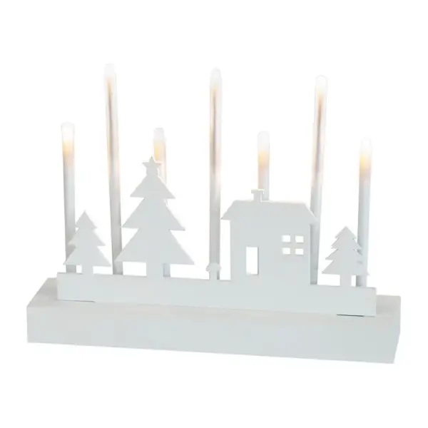 Pridajte svojmu domovu sviatočný lesk so svietnikom MagicHome. Tento elegantný interiérový svietnik s rozmermi 24x5